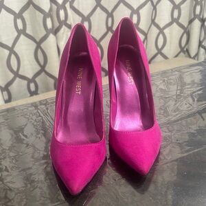 Nine West Hot Pink Pointed-Toe Pumps